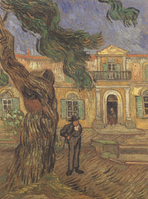 Pine Trees with Figure in the Garden of Saint-Paul Hospital (nn04)